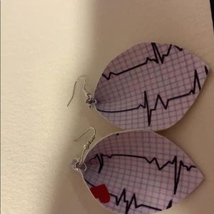 Heart beat earrings